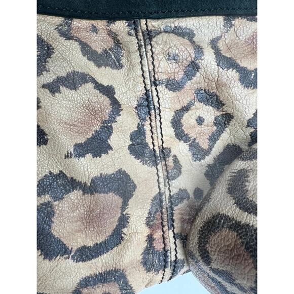 Alexander Wang Brown Black Donna Leopard Hobo Washed Leather & Suede Medium Bag - Picture 3 of 12